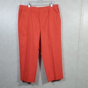 02549 On 34th orange stretch cotton pull on chino pants XXL